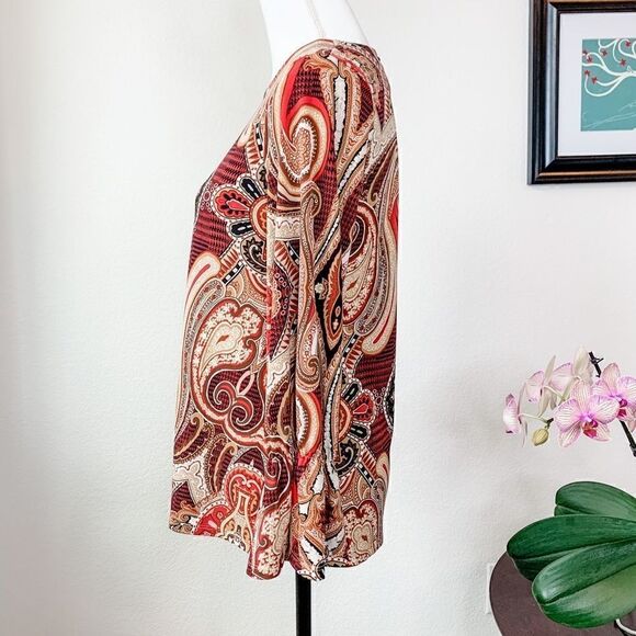 🍋 Chico’s • 3/4 Sleeve Boho Top - Picture 7 of 13